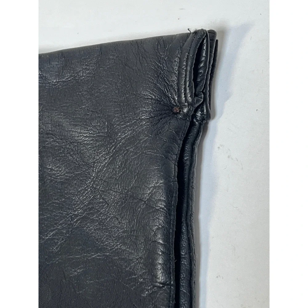 Macy's Womens Gloves Vintage Italian Leather 7 Black Knit Lined Made in Italy